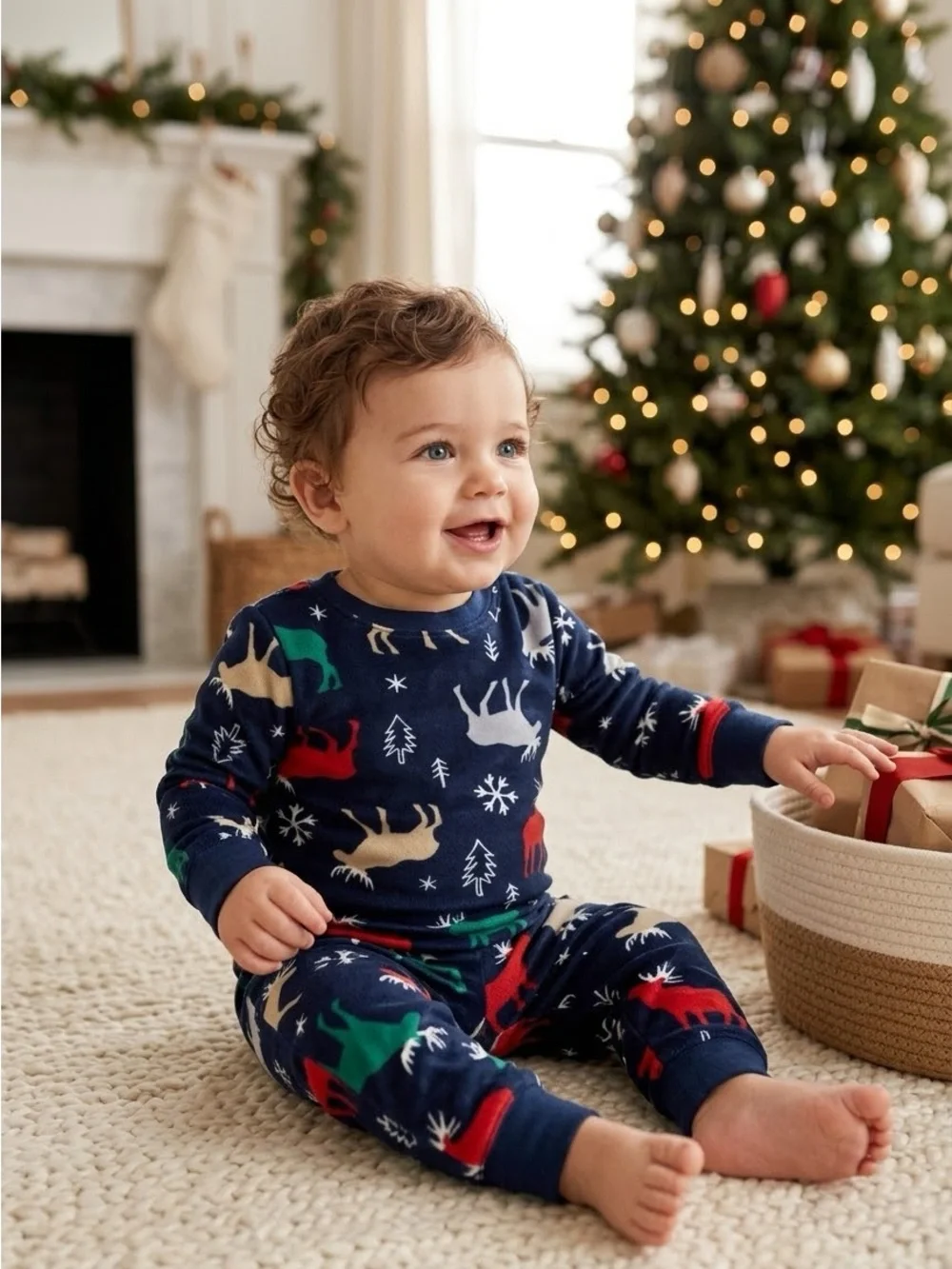 NWT Cat & Jack 2pc Moose Pajamas